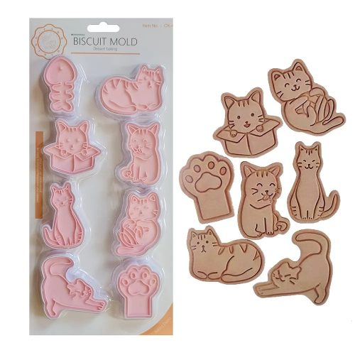 Műanyag Sütemény Kiszúró és Nyomda – Macskák, Cicák