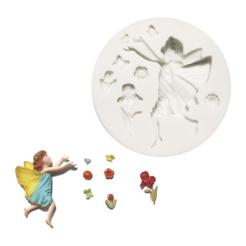 Szilikon fondant és marcipán mintázó-Kis angyal 8x8,4cm