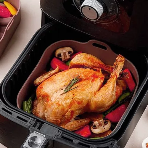 Forrólevegős sütőhöz szilikon forma vastagabb négyzet-20 cm