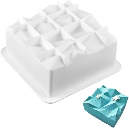 Szilikon forma, mousse forma-gyémánt négyszög