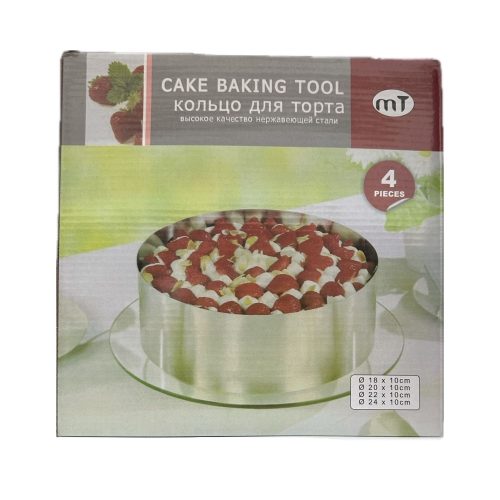 Fém tortaforma,mousse forma-4 részes 10cm magas
