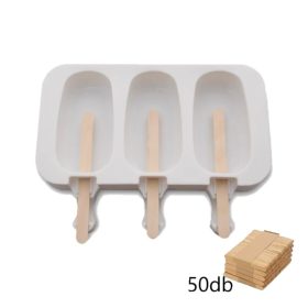   Jégkrém készítő szilikon forma 15x19cm - Jégkrém készítő+fapálcika 50db