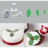 3 darabos rugós fondant kiszúró forma-nagy magyal levél