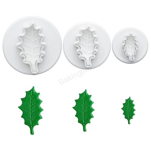3 darabos rugós fondant kiszúró forma-magyal levél