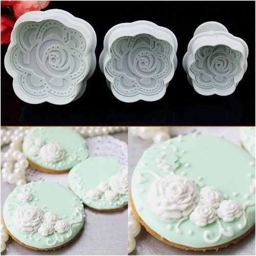 3 darabos rugós fondant kiszúró forma-Rózsa