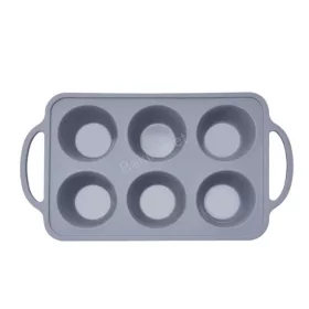 Fém merevítéssel ellátott muffin, szilikon forma-6 adag