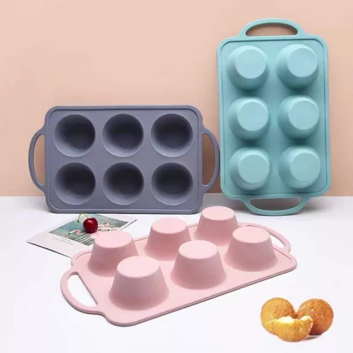 Fém merevítéssel ellátott muffin, szilikon forma-6 adag
