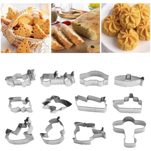 Fém sütemény kiszúró 12 db-Járművek