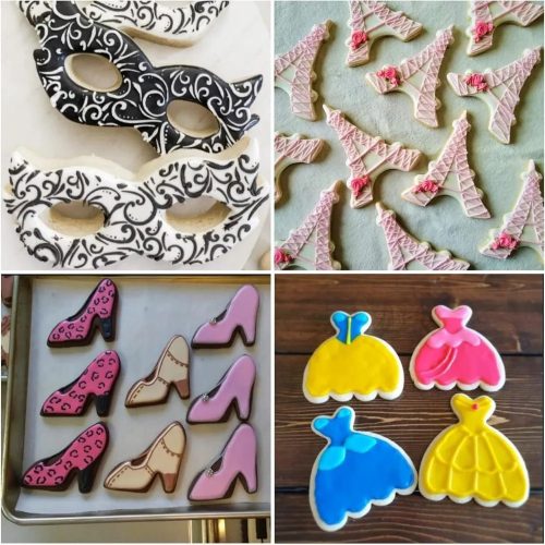 Nagy fém sütemény kiszúró 12 db-Divat motívumok