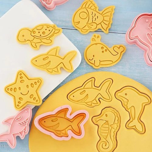 Műanyag sütemény kiszúró és nyomda-Tengeri állatok