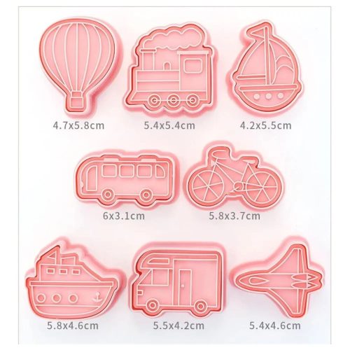 Műanyag sütemény kiszúró és nyomda-Utazási járművek