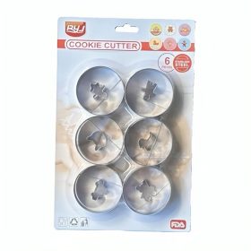 Fém sütemény, linzer kiszúró 6 db-Kis figurák