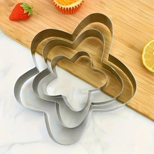 Fém tortaforma, mousse forma-3 darab Csillag