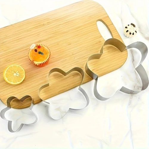 Fém tortaforma, mousse forma-3 darab Csillag