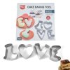 Fém tortaforma, mousse forma-4 darab LOVE