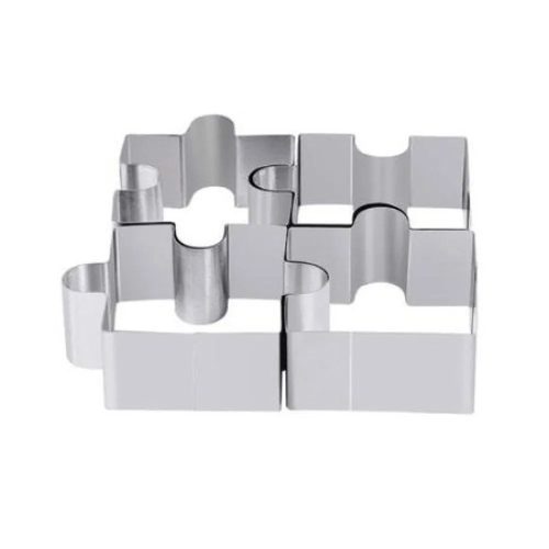 Fém tortaforma, mousse forma-4 darab puzzle