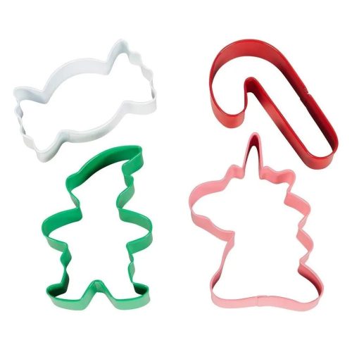 Karácsonyi fém nagy sütemény kiszúró szett-Hógömb 4 db