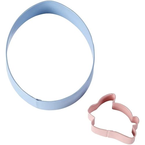 Húsvéti fém sütemény kiszúró szett-Nyuszi és Tojás