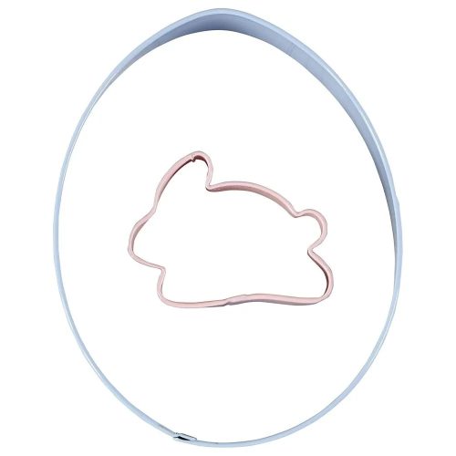 Húsvéti fém sütemény kiszúró szett-Nyuszi és Tojás