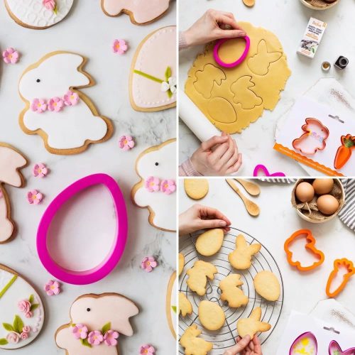 Műanyag sütemény kiszúró-Tojás és Nyuszi