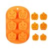 Szilikon Sütőforma - Halloween tök, 6 Részes