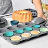 Szilikon Muffin betétek, Újrahasználható Sütőpoharak-12db