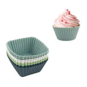  Szilikon Négyzetes Muffin Betétek, Újrahasználható Sütőpoharak-12db