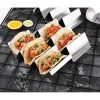 Rozsdamentes fém taco tartó állvány-4 rekesszel