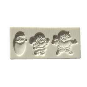   Szilikon fondant és marcipán mintázó-3 részes Mikulás minta