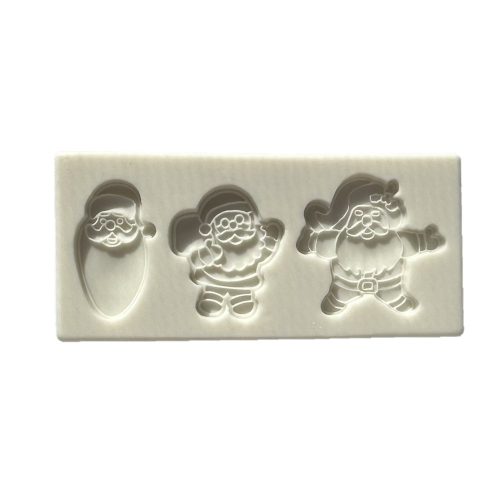 Szilikon fondant és marcipán mintázó-3 részes Mikulás minta