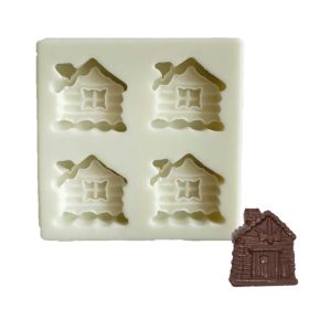 Szilikon fondant és marcipán mintázó-4 részes Házikó