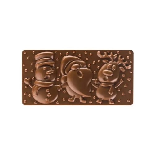 Polikarbonát táblás csokoládé forma-Karácsonyi barát 3 részes