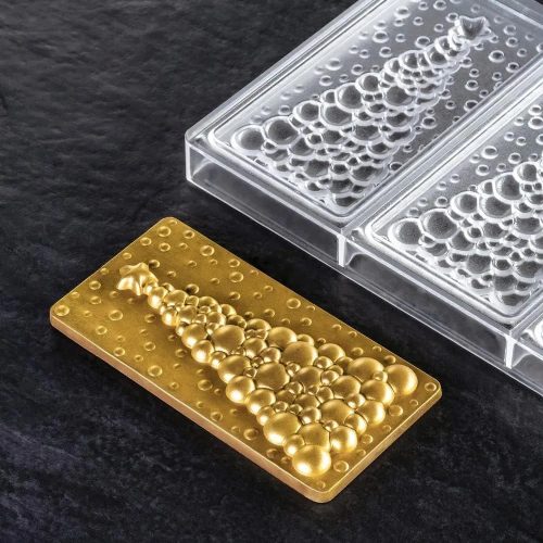 Polikarbonát táblás csokoládé forma-Karácsonyfa 3 részes