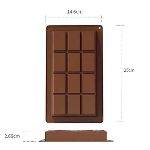 Szilikon Dubai táblás csokoládé forma-Téglalap