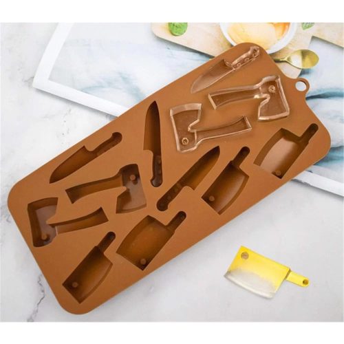 Szilikon csokoládé forma-Kés, Balta design