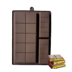 Szilikon Dubai táblás csokoládé forma-3 részes Négyzet