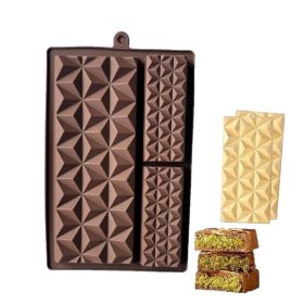 Szilikon táblás csokoládé forma-3 részes Gyémánt