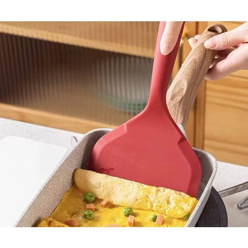Szilikon Omlettlapát – Hőálló, Széles Fejű