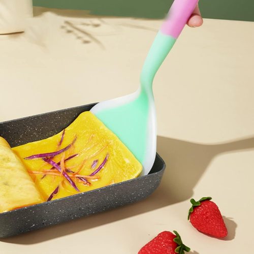 Szilikon Omlettlapát – Hőálló, Széles Fejű