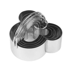 Fém pogácsa szaggató szett macis - 5 db-os