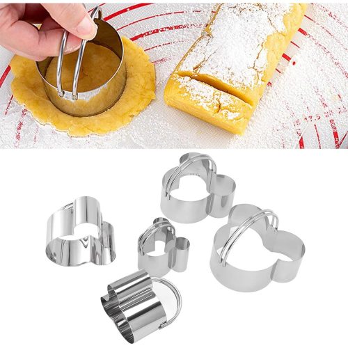 Fém pogácsa szaggató szett macis - 5 db-os