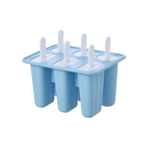 Jégkrém Készítő Szilikon Forma Pálcikákkal – 6 Részes Szett 