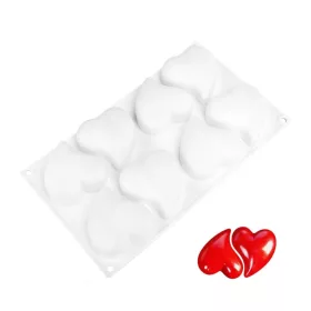 Szív mintás mousse szilikon forma-8 részes