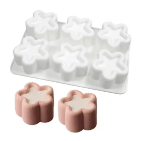 Csillag mintás mousse szilikon forma-6 részes