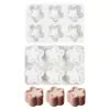 Csillag mintás mousse szilikon forma-6 részes