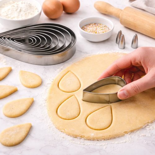 Vízcsepp fém sütemény kiszúró szett- 10db-os