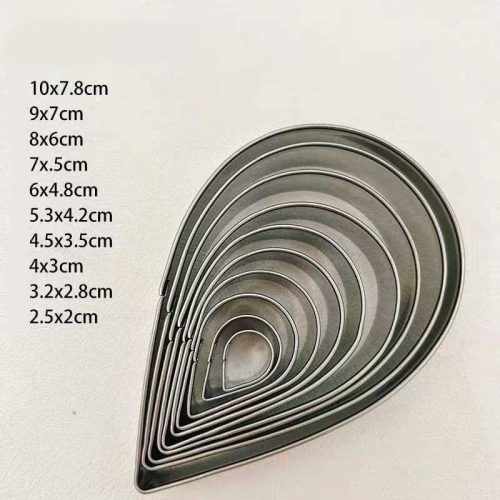 Vízcsepp fém sütemény kiszúró szett- 10db-os