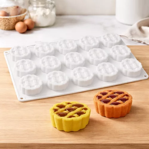 Mini rácsos pite szilikon sütőforma – 15 részes