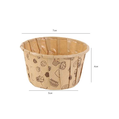 Kraft Muffin Papír Kapszula – Mintás 12db