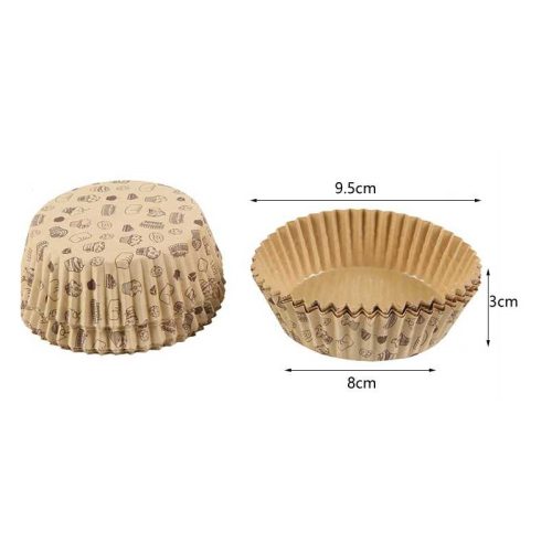 Kraft Muffin Papír Kapszula – Mintás 20db